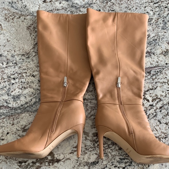 Nine West Tan Heeled Boots - Picture 2 of 8